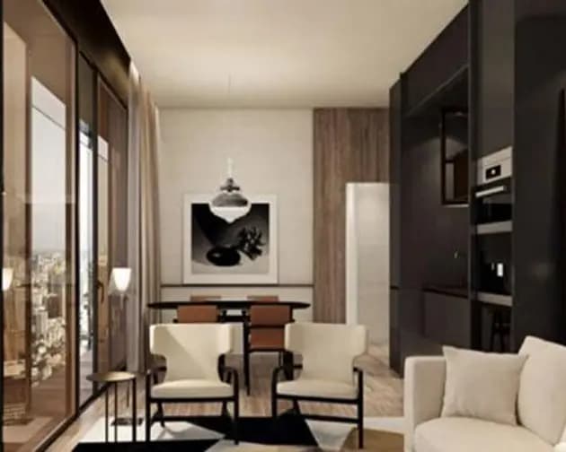 Dining Area with Skyline View